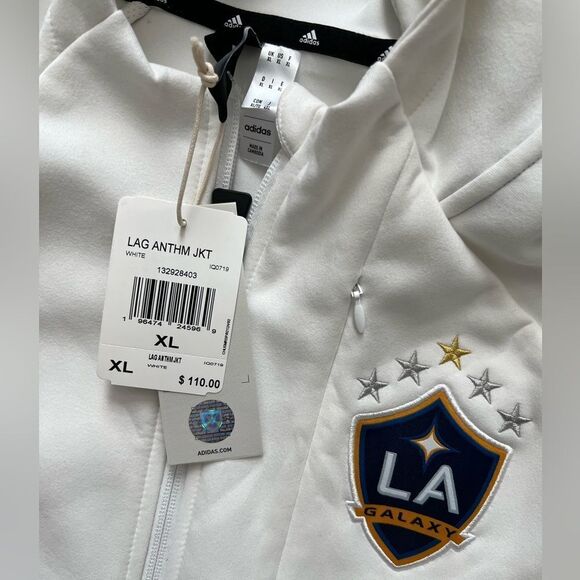 Adidas LA Galaxy MLS GameDay Anthem Full-Zip Jacket White - Picture 9 of 12